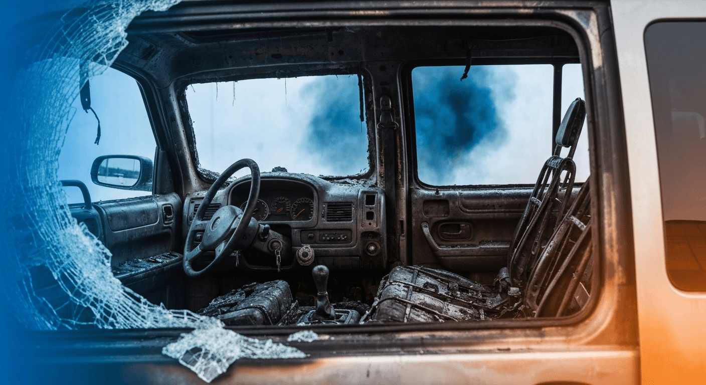 Cigarette Ignites Propane Leak: Fairfax Minivan Explodes, Injuring Driver